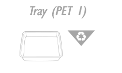 Vassoio Pet 1 Plastica
