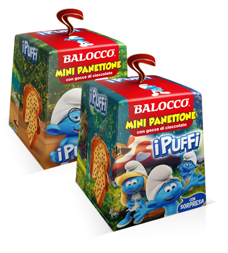 preview Mini Panettone Gocce di cioccolato Puffi